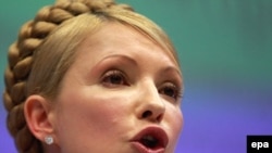 Ukrainian Prime Minister Yulia Tymoshenko at the international conference on the modernization of Ukraine's gas transit system in Brussels on March 23.