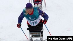 Mariia Iovleva iz Rusije trenira uoči takmičenja na Zimskim paraolimpijskim igrama 2018. u Pyeongchangu, Južna Koreja, 9. marta 2018.