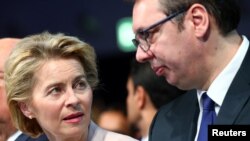  Predsednica Evropske komisije Ursula fon der Lajen i predsednik Srbije Aleksandar Vučić