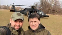 Negociatori ukrainas, David Arakhamia dhe këshlltari i presidentit ukrainas, Mykhailo Podoliak.