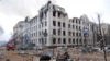 Здание Харьковского национального университета, розрушеннного в результате обстрела российских войск