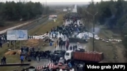 Украинцы блокируют дорогу к атомной электростанции в Энергодаре