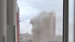 Apartment Building Shelled In Irpin, Outside Kyiv