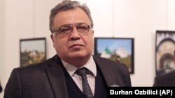 Russian Ambassador Andrei Karlov was shot dead while speaking at a photography exhibition in Ankara in December 2017. 