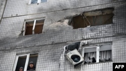 Pamje nga shkatërrimet prej luftës në pjesën lindore të Ukrainës