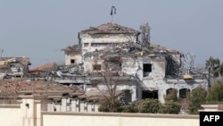 ساختمان آسیب‌دیده از پرتاب ۱۲ موشک سپاه پاسداران به اربیل عراق، یک‌شنبه ۲۱ اسفند