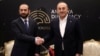 Armenia's Ararat Mirzoyan (left) and Turkey's Mevlut Cavusoglu meet in the Turkish city of Antalya in March 2022.