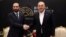 Armenia's Ararat Mirzoyan (left) and Turkey's Mevlut Cavusoglu meet in the Turkish city of Antalya in March 2022.