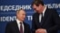 Serbian President Aleksandar Vucic (right) and Russia's Vladimir Putin in Belgrade in January 2019