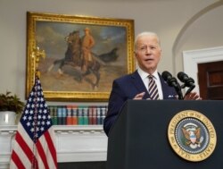 Joe Biden, anunțând noi sancțiuni împotriova Rusiei