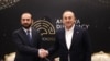 TURKEY - Turkey's Foreign Minister Mavlut Cavusoglu (R) shakes hands with Armenia's Foreign Minister Ararat Mirzoyan during the Antalya Diplomacy Forum (ADF) in Antalya, March 12, 2022.