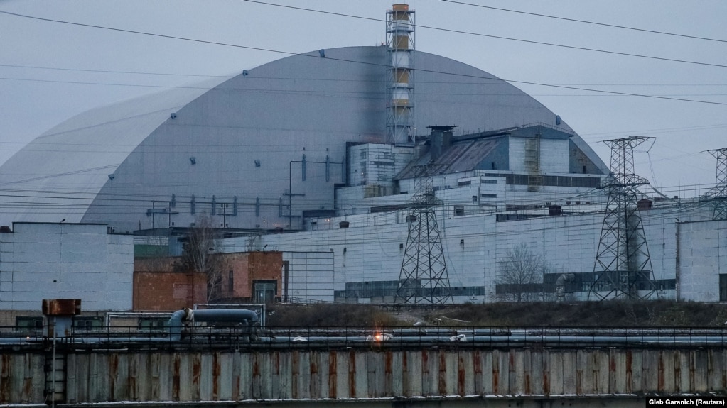 نمایی از از نیروگاه هسته‌ای چرنوبیل