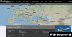 Переліт літака Ту-154 з бортовим номером RA-85843 з Москви до міста Дамаск, Сирія, 5 березня 2022 року