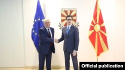 Presidenti maqedonas, Stevo Pendarovski, përfaqësuesin e Lartë për Politikë të Jashtme dhe Siguri të BE-së, Josep Borrell.