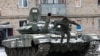 Руски танк във Волноваха, Донецки регион