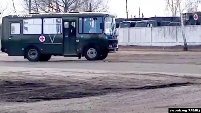 A Russian military field hospital has been set up in Naroulya in Belarus's Homel region.