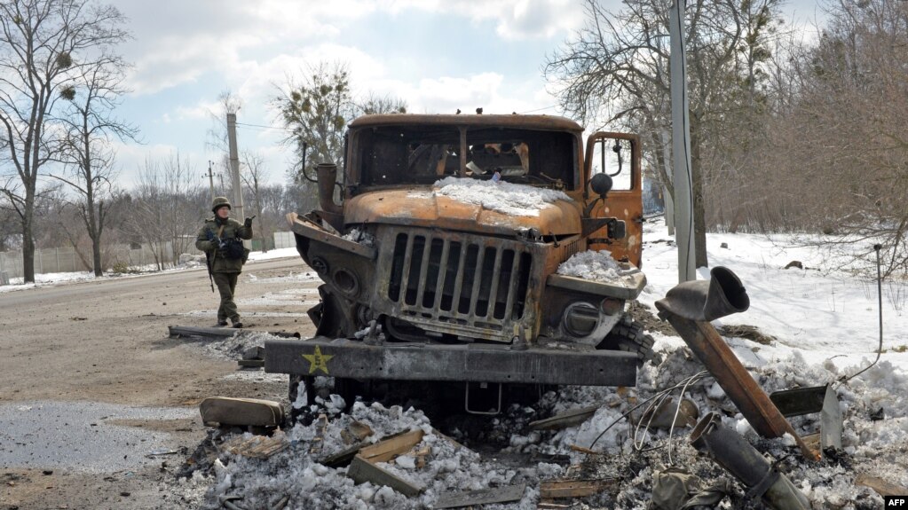 Знищена російська військова техніка на околицях Харкова, 16 березня 2022 року
