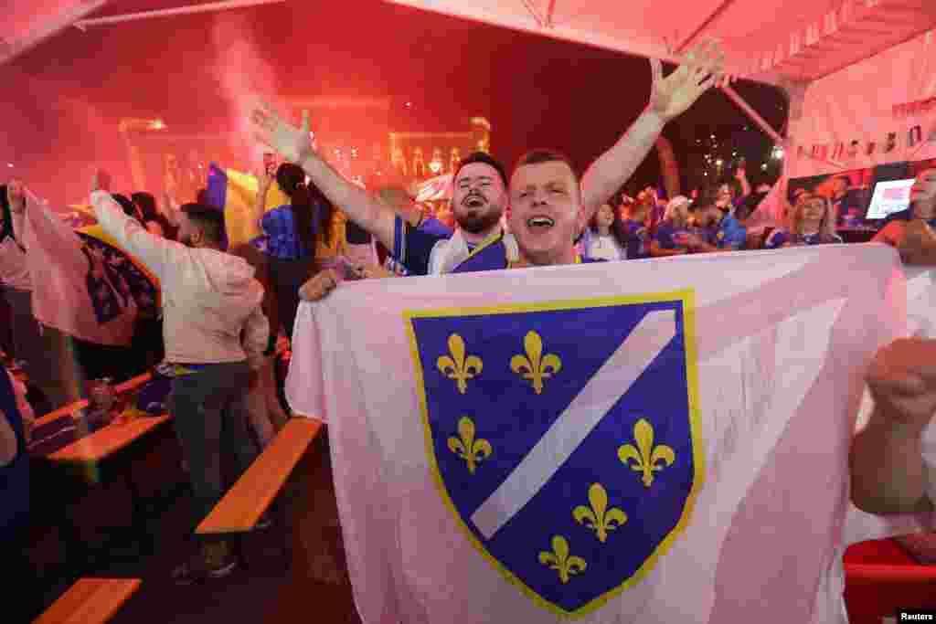 Slavlje na ulicama Sarajeva nakon pobjede selekcije BiH nad Katarom, 24. juna 2026.