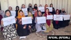 شماری از زنان معترض در کابل 
