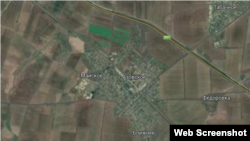 Села Азовское и Майское в Крыму, спутниковый снимок Gugle