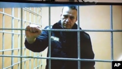 Navalnîi ispăşeşte două pedepse la închisoare pentru încălcarea eliberării lui condiţionate şi pentru delapidare.