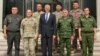 U.S. Ambassador to Tajikistan John Pommersheim (center) welcomed participants of the Regional Cooperation 22 military maneuvers.