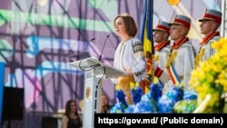 “Russia's unjust war against Ukraine clearly shows us the price of freedom," Moldovan President Maia Sandu told a crowd on August 27 at the Great National Assembly Square in the capital, Chisinau.