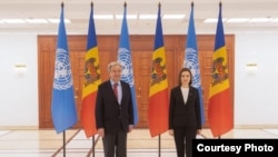Secretarul general al ONU, Antonio Guterres și Maia Sandu, președinta Republicii Moldova