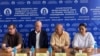 Участники комитета «Араша» на пресс-конференции в Алматы