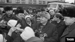 Гарбачоў падчас візыту ў Менск. 26 лютага 1991