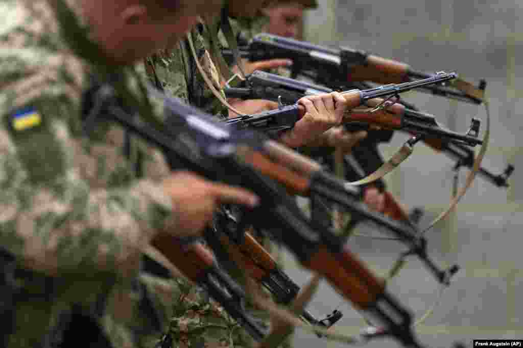 Zakhar, a former engineer, said it was hard to be away from Ukraine as fighting rages.&nbsp;&ldquo;I left my parents. I left my brothers and sisters, my relatives, to gain knowledge and experience that will help me&hellip;free our territory from occupiers and invaders,&rdquo; he said through an interpreter. &nbsp;