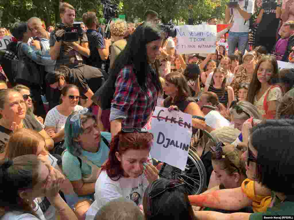Протест во Приштина по случајот со силувањето на 11-годишното девојче, 31 август 2022