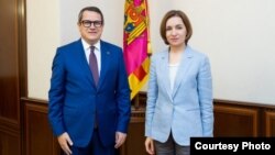 Șeful SRI Eduard Hellvig și președinta Maia Sandu, Chișinău, 17 august 2022