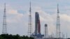 Raketa Space Launch System në Qendrën Kennedy. 29 gusht 2022.