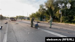 На месцы забойства Дарʼі Дугінай пад Масквой