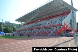 Стадион «Авангард» в Ялте после реконструкции, 13 августа 2022 года