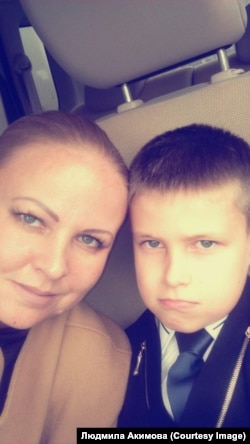 Людмила Аникеева с сыном