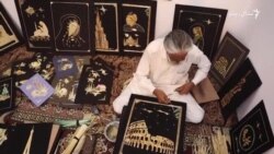 يو پښتون انځورګر د غنمو له ډنډرونو څخه انځورونه جوړوي