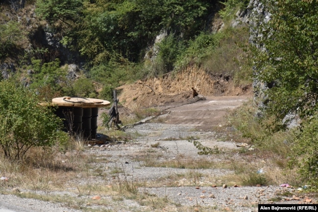 Pristupni put za građevinske mašine u izgradnji, Foča, istok BiH, 4. avgust 2022.