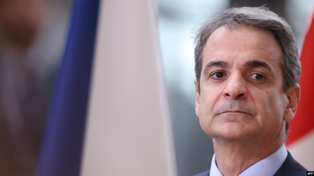 Kyriakos Mitsotakis was due to host an informal dinner in the Greek capital for top officials from several Balkan nations as well as European Commission President Ursula von der Leyen and European Council head Charles Michel. (file photo)