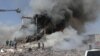 Armenia - Firefighters and rescue teams work at the Surmalu market in Yerevan rocked by a powerful explosion, August 14, 2022.