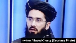 The accuser of former Taliban Interior Ministry spokesman Saeed Khosty says he raped, beat, and tortured her every night. (file photo)