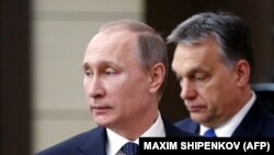 Președintele rus Vladimir Putin și premierul Ungariei, Viktor Orban, februarie, 2016