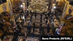 Božićna liturgija u Hramu hristovog vaskrsenja u Podgorici, 7. januar, 2022. godine