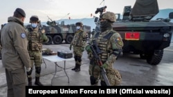 Motorizirani vod iz Rumunije, dio snaga EUFOR Althea u BiH, koji je stigao početkom godine