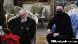 Католикос-Патриарх всея Грузии Илия Второй и премьер-министр Ираклий Гарибашвили