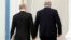 Russia's President Vladimir Putin (L) and Belarus' President Alexander Lukashenko leave after a joint press conference following their meeting at the Moscow Kremlin