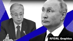 Президент Казахстана Касым-Жомарт Токаев и президент России Владимир Путин. Коллаж