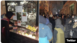  تجمع در برابر بیمارستان و روشن کردن شمع به یاد بکتاش آبتین