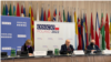 Zbigniew Rau, ministrul polonez de externe, președintele în exercițiu al OSCE. Conferință de presă după prima reuniune a Consiliului permanent OSCE, Viena, 13 ianuarie 2022.